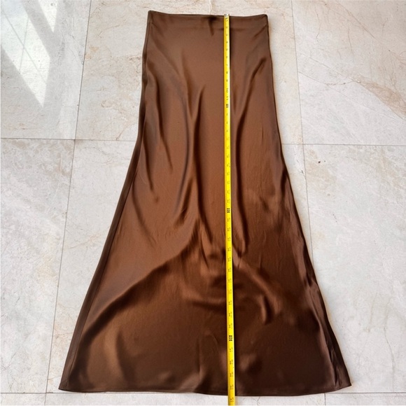 Frame Silk Brown Maxi Skirt size S - Picture 7 of 10